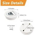 thumbnail image 2 of Round Pull Ring Embedded Handle, 4pcs Tatami Hidden Handles Invisible Cabinet Door Furniture Hardware with Screws for Cabinet Wardrobe Drawer(Bright White) White, 2 of 5