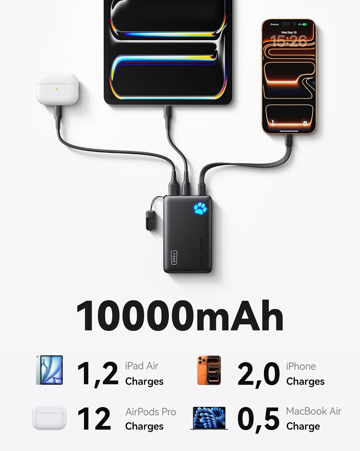 INIU 45W Fast Charging Portable Charger photo 7
