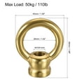 thumbnail image 2 of Unique Bargains 50kg Max Load M10 Thread Ring Female Chandeliers Loop Eye Nut Bronze, 2 of 5