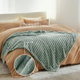 thumbnail image 6 of Cozy Comfort Sage Green Fleece Throw Blanket for Couch - Super Soft Cozy Blankets for Women, Girls, 50x60 inches, 6 of 7