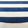 thumbnail image 3 of SAFAVIEH Montauk Saranna Geometric Cotton Area Rug, Navy/Ivory, 5' x 5' Round, 3 of 7
