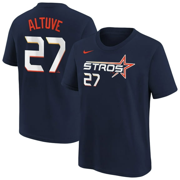 Youth Nike Jose Altuve Navy Houston Astros Fuse City Connect Name & Number T-Shirt