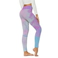 thumbnail image 2 of SELONE Butt Lifting Leggings Jumpsuits Long Length High Waist Casual Yogalicious Print Patterned Tie Dye Utility Dressy Everyday Soft Jeggings Capri Jeggings Athletic Leggings for Women 6-Purple S, 2 of 3