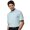 Mint Green, variant on Monterey Club Men's Tonal Stripe Texture Solid Golf Polo Shirt #1065