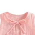 thumbnail image 6 of hengsof Baby Girl Cotton 2 Piece Set for 6 Months to 4 Years Sleeveless Round Neck Sweet Tie Detail Bow Top Shorts Outfit Soft Comfy Play Clothes, 6 of 6