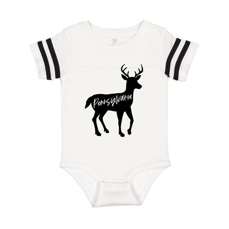 

Inktastic Pennsylvania Black Deer Silhouette Gift Baby Boy or Baby Girl Bodysuit