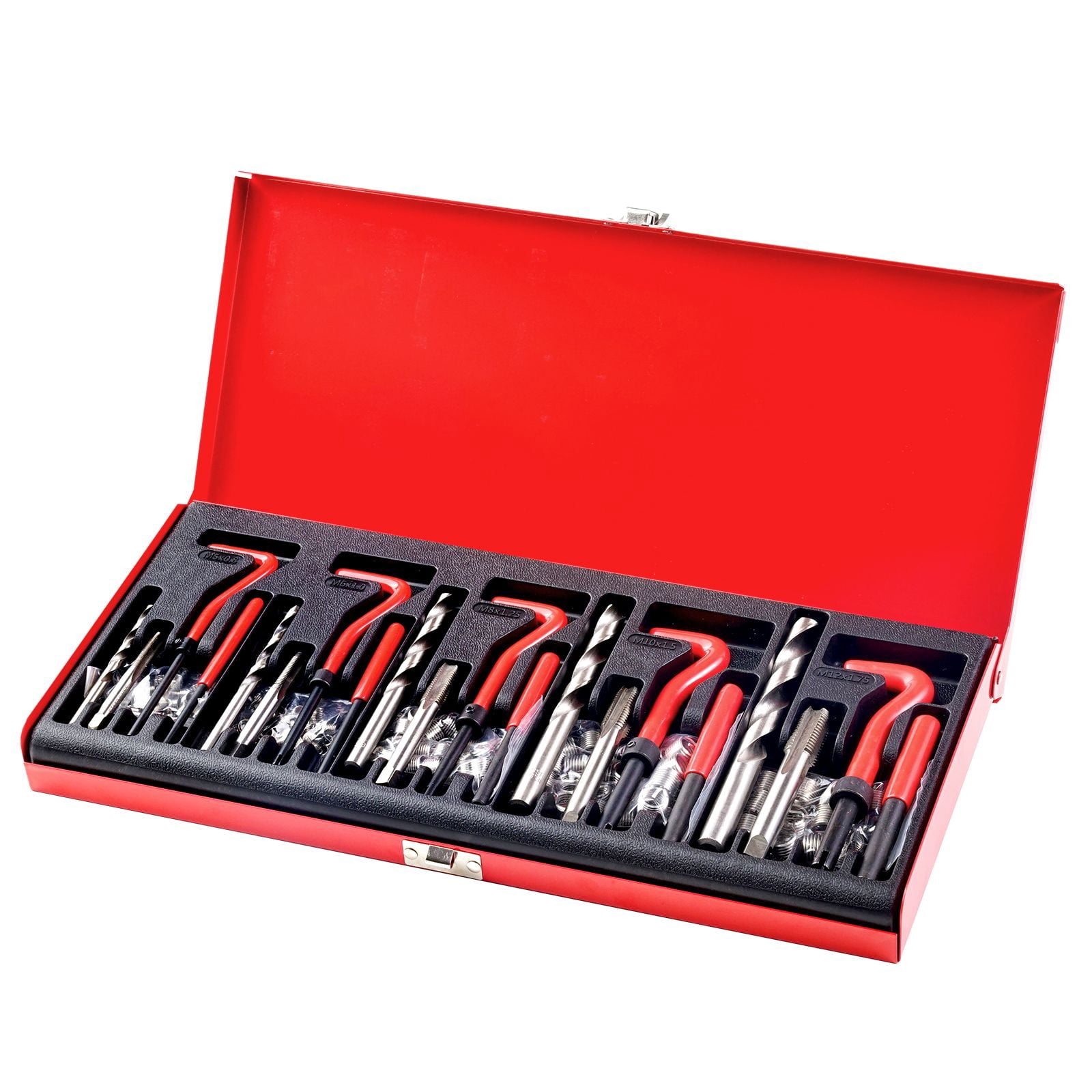 Helicoil Thread Repair Kit 166-Piece Metric M5-M12 with 304 Stainless Steel Inserts for Automotive