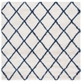 thumbnail image 6 of SAFAVIEH Hudson Jackson Trellis Shag Runner Rug, Ivory/Navy, 2'3" x 8', 6 of 9