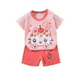 thumbnail image 2 of Utoimkio Clearance Unisex Toddler Baby Boy Girls Summer Clothes Short Sleeve T-Shirt Tops+Short Pants Set Two Piece Summer Outfits, 2 of 3