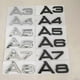 thumbnail image 2 of 1pcs 3D ABS A1 A3 A4 A5 A6 A7 A8 TT car Letter Emblem Rear tail trunk Decals badge sticker Decal styling auto Accessories, 2 of 3