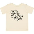 thumbnail image 3 of Inktastic Pretty Eyes and Chunky Thighs Boys or Girls Baby T-Shirt, 3 of 5