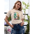 thumbnail image 2 of Cheetah Kingdom Collection. B T-Shirt Women -June Erica Vess Designs, Female 3X-Large, 2 of 4