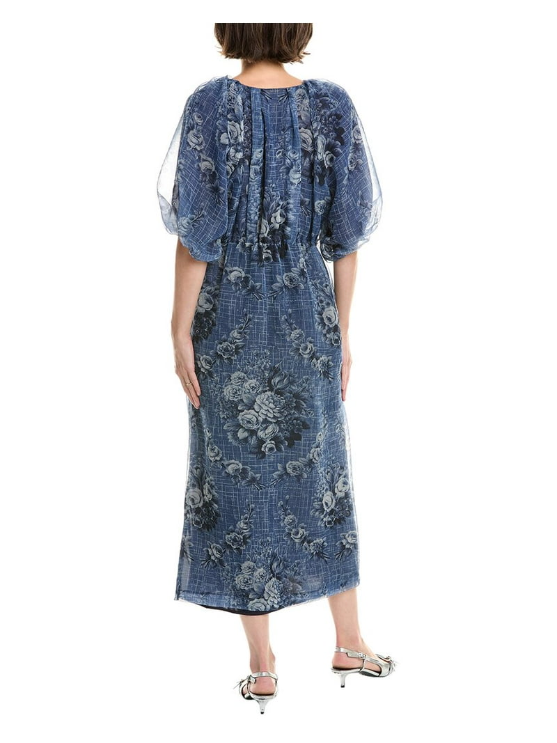 rebecca taylor midi dress RACHELLE DRESS IN MARITIME BLUE | CULT MIA