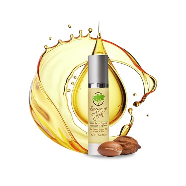 Essence of Argan Aceite de argán orgánico marroquí puro - Aceite natural EcoCert que nutre y acondiciona la piel, el cabello y las uñas (50 ml/1,7 oz)