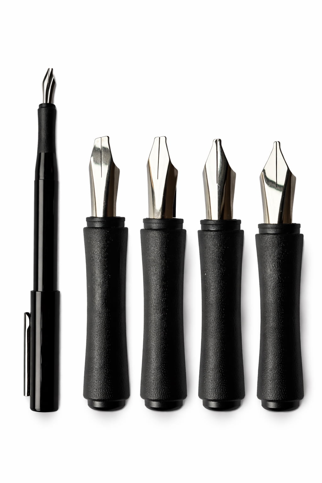 Arabic & Nastaliq Bamboo like Calligraphy Pen Set – 4 Steel Nibs (3mm, 2.3mm, 1.6mm, 0.8mm) Qalam Style Fountain Pen – Includes Refillable 3 Ink Cartridges – For Arabic, Farsi, Urdu & Hebrew Scripts