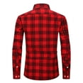 thumbnail image 3 of Men's Shirts Casual Lightweight Breathable Long Sleeve Lapel Dress Shirt Button Down Regular Fit Men Shirts Red M, 3 of 3
