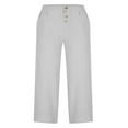 thumbnail image 3 of Women‘s Single Breasted High Waist Trousers in Solid Color with Wide-Leg Design, 3 of 5