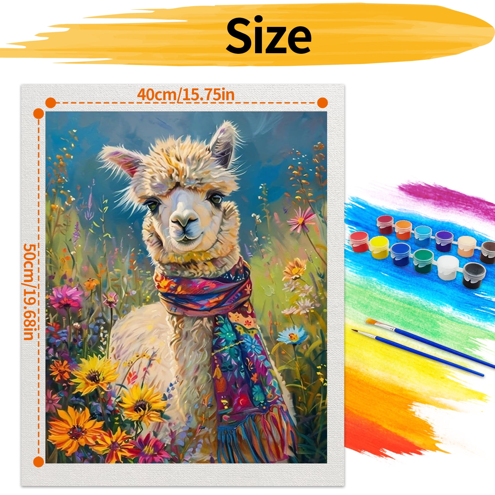 JYLMOOD Paint by Numbers for Adults Kits, DIY Easy Painting by Numbers for Gift Home Wall Decoration 16x20in without Frame