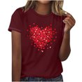 thumbnail image 3 of BLVB Valentines Shirts for Women Trendy Short Sleeve Tee Tops Cute Heart Graphic T Shirts Valentines Gifts for Her, 3 of 4