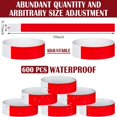 thumbnail image 2 of HUGFEGWE 600 Pcs Bracelets en Papier pour Événements Bracelets de Fête Néon Bracelets Colorés Bracelets d'Identification en Papier Imperméables pour Concert Bar Entrée Admission (Rouge, AZ824-26725, 2 of 6