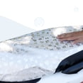 thumbnail image 5 of Cuero de PU Impermeable Almohadilla de asiento de scooter de ciclismo Cómodo elegante Funda de sillín de motocicleta Impreso Protector de cojín de asiento de protección solar suave - Tamaño S (Plata), 5 of 5