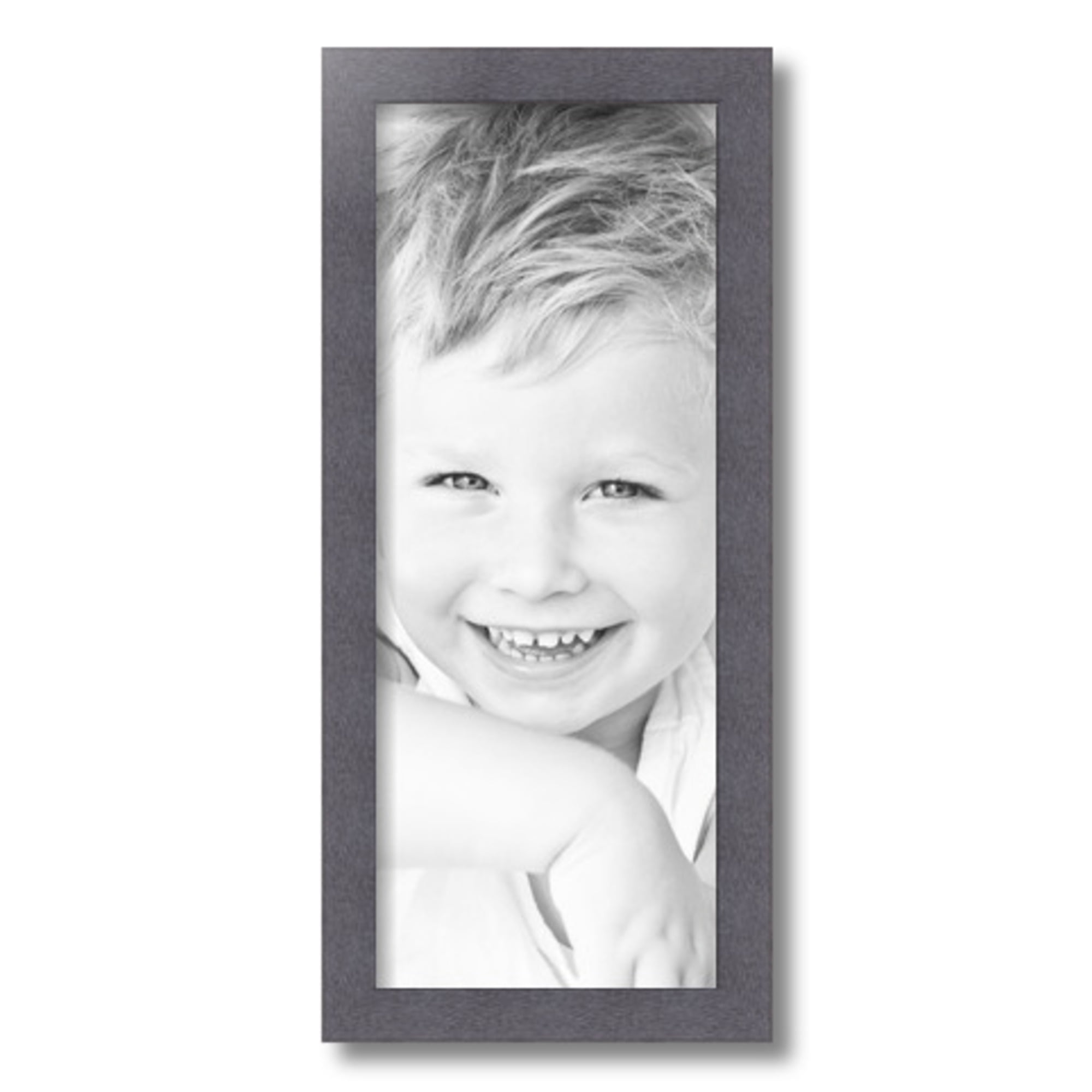 ArtToFrames 8" x 20" Tungsten Picture Frame, 8x20 inch Gray MDF Poster Frame (WOM-4640)