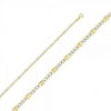 14K Gold 3.2mm Stamp Figaro 3+1 WP DC Chain : 16"