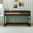 thumbnail image 2 of Max & Lily Loft Bed, Modern Farmhouse Wood Low Twin Loft Bunk Bed for Kids, Barnwood Brown, 2 of 9