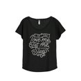 thumbnail image 1 of If You Love Me Let Me Sleep Women's Fashion Slouchy Dolman T-Shirt Tee Heather Black 3X-Large, 1 of 3