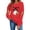 Red Sweatshirts, variant on Jsaierl Women's Halloween Sweatshirts Spooky Ghost Graphic Pullovers Fall Holiday Round Neck Long Sleeve Sweater Tops Halloween Costumes, Sizes S-2XL