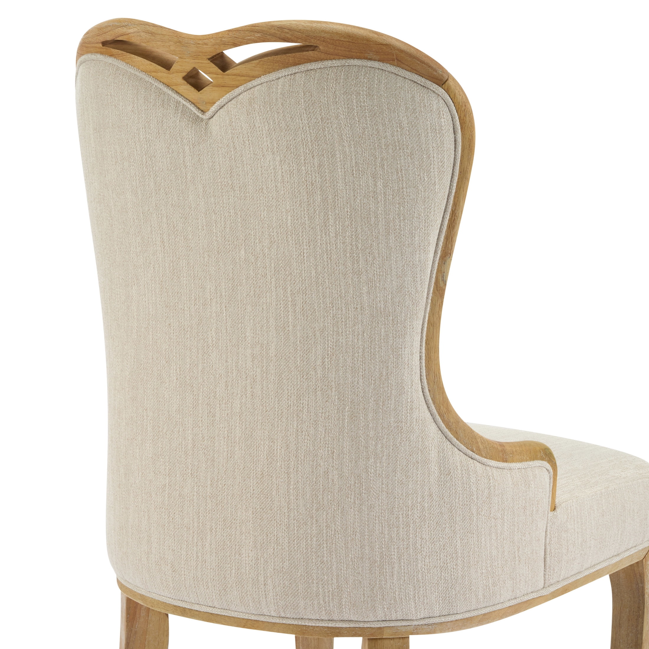 Christopher Knight Home Tufted Wingback Dining Chairs with High Backrest, Solid Wood Frame, Beige, Set of 4