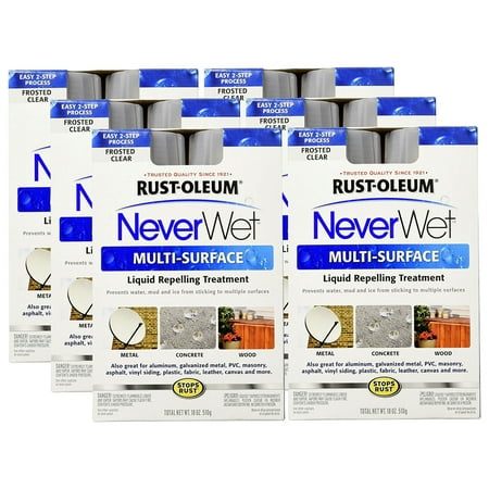 6 Pack Rust-Oleum Never Wet Multi-Surface Liquid Repelling Treatment Frosted (Best Wet Carpet Cleaner)