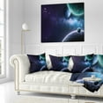 thumbnail image 3 of Designart Blue and Purple Nebula - Contemporary Throw Pillow - 18x18, 3 of 5
