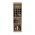thumbnail image 6 of Being Kava Bar Cabinet, Double Door, Two Shelves, Sixteen Built-in Wine Rack Light Pine, 6 of 8