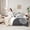 White Gray Gold, variant on Homewish Modern Geometric Circle 7-Piece Twin Bedding Sets,Boho Dahlia Bedding Comforter Set,Plam Leaves Sheet Sets For Men Women,Microfiber Bedroom Decor Reversible