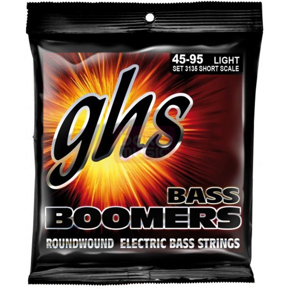 GHS 3135 Bass Boomers Roundwound Nickel-Plated Steel Bass Guitar Strings - Light 45-95, Short Scale