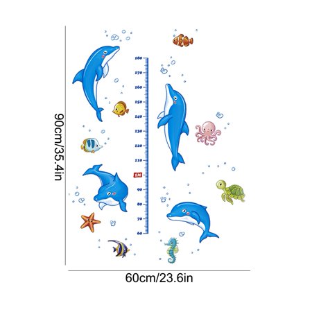 Cergrey Adhesif Mignon Dauphin Enfants Tableau De Hauteur Sticker Mural Vinyle Decal Bebe Chambre De Bebe Tableau De Hauteur Enfants Adhesif Tableau De Hauteur Enfants Walmart Canada
