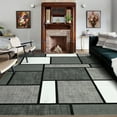 thumbnail image 2 of Haperlare Modern Area Rug Geometric Rug Washable Rug Non Slip Accent Rug Thin Throw Rug for Bedroom Livingroom, 9' x 12' Gray, 2 of 6