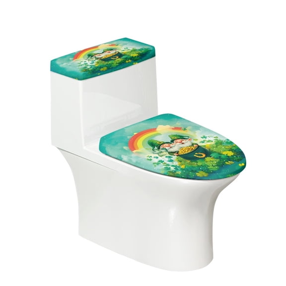 HELLHERO Santa's Rainbow Soft Toilet Protector Cover with Universal