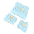 thumbnail image 4 of Juego de Toallas Nikou Terciopelo Coral Toalla de Mano y Toalla de Baño Color Azul, 4 of 15