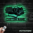 thumbnail image 3 of Craftnamesign Custom US Skid Steer Driver Metal Wall Art LED Light, Custom Skidsteer Name Sign, 3 of 5