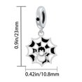 thumbnail image 2 of 925 Sterling Silver Halloween Spider Web Dangle Charm for Bracelet Charms Bangle Pendant Jewelry, 2 of 3