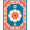 Blue, Pattern 4, variant on ODIKA 4'x6' Machine Washable Non-Slip Area Rug, Faded Heirloom Jewel Enchantment High Traffic Rug, Orange, 662762