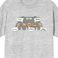 thumbnail image 2 of Eggspensive Eggs Chat Bubbles Crew Neck Short Sleeve Athletic Heather Men's T-shirt-Large, 2 of 4
