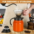 thumbnail image 4 of YasTant 34 Oz Thermal Coffee Carafe, Double Wall Stainless Steel Insulated Vacuum Coffee Pot Teapot for Keeping Hot, 1 Liter Beverage Dispenser with Removable Tea Filter – Orange, 4 of 8