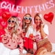 thumbnail image 5 of Pandilla de globos Woduntes Pink Galentines con corazón rojo, 40 cm, 5 of 7