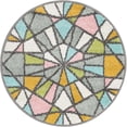 thumbnail image 2 of Unique Loom Whimsy Kids Collection Area Rug - Vivid (2' 2" Round Multi/Ivory), 2 of 9