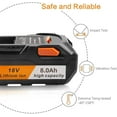 thumbnail image 5 of 8.0AH For Ridgid R840087 Hyper Lithium Battery Rigid 18 Volt R840085 Power Tool, 5 of 7