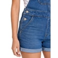 thumbnail image 3 of No Boundaries Denim Shortalls, 3" Inseam, Women's Sizes XXS-XXL, 3 of 4
