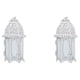 thumbnail image 1 of Candelabro marroquí de hierro y vidrio blanco y transparente 2Conjunto Yuarrent, 1 of 6